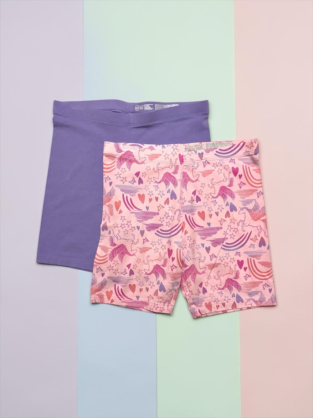 Wonder Nation Girls XL (14‑16) Unicorn & Lavender Shorts Set
